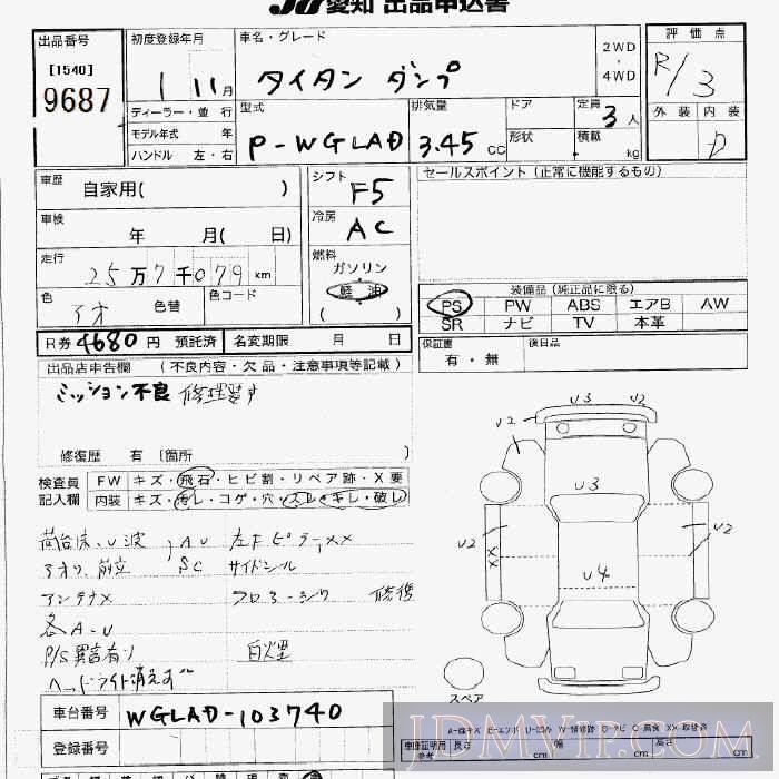 1989 HONDA TITAN  WGLAD - 9687 - JU Aichi