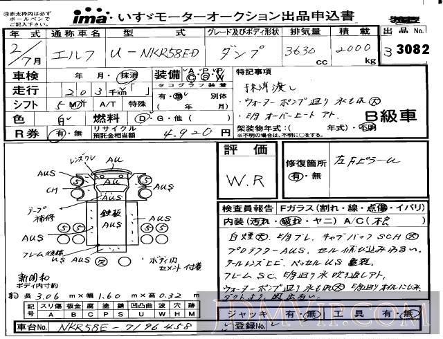 1990 ISUZU ELF TRUCK  NKR58ED - 3082 - Isuzu Kyushu