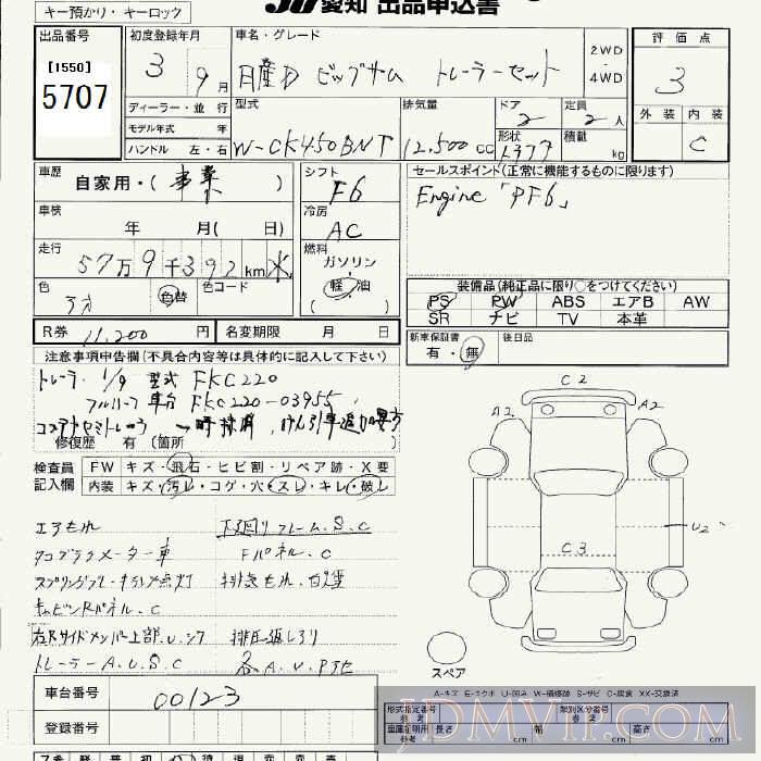 1991 NISSAN BIGTHUMB  CK450BNT - 5707 - JU Aichi