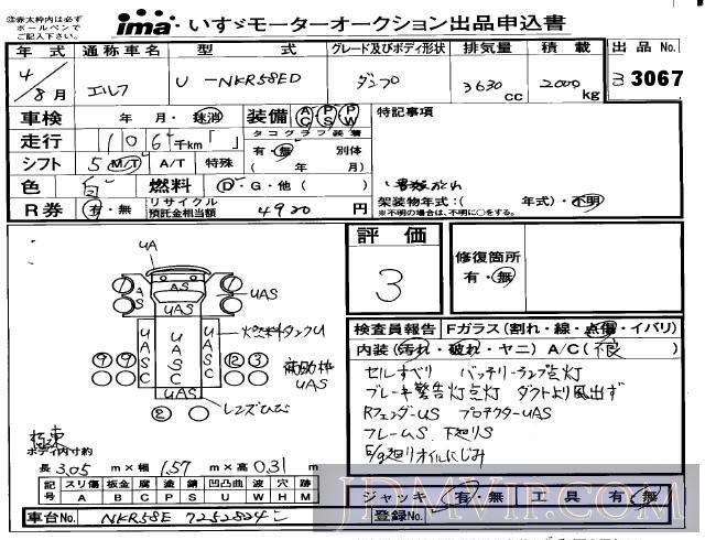 1992 ISUZU ELF TRUCK  NKR58ED - 3067 - Isuzu Kyushu