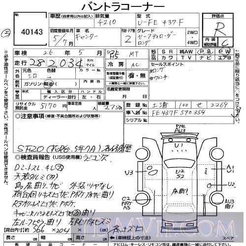 1993 MITSUBISHI CANTER _ FE437F - 40143 - USS Tokyo