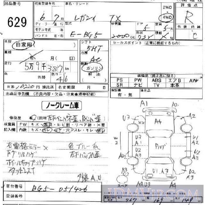 1994 SUBARU LEGACY 5D_W_TX_4WD BG5 - 629 - JU Ishikawa