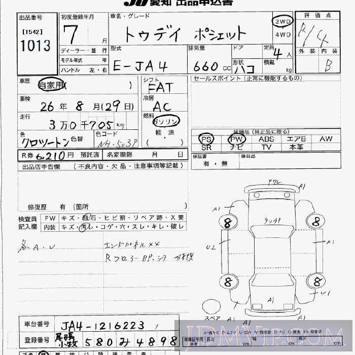 1995 HONDA TODAY  JA4 - 1013 - JU Aichi