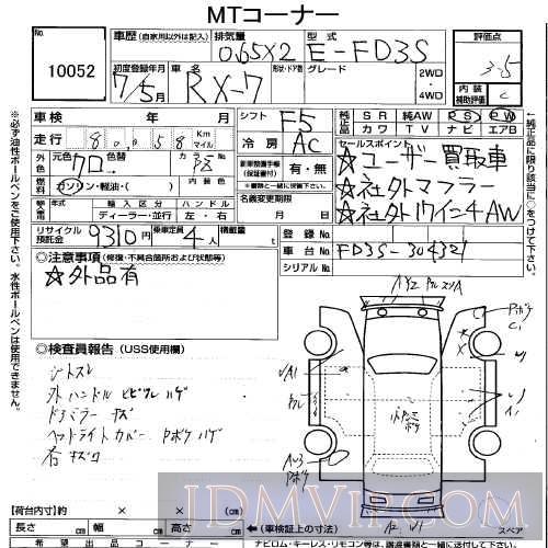1995 MAZDA RX-7  FD3S - 10052 - USS Tokyo