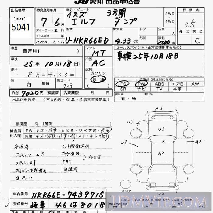 1995 OTHERS ELF _3_2t NKR66ED - 5041 - JU Aichi