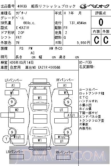 1995 SUZUKI CAPPUCCINO  EA21R - 40033 - BAYAUC