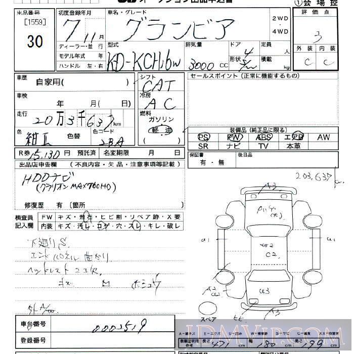 1995 TOYOTA GRANVIA  KCH16W - 30 - JU Tokyo