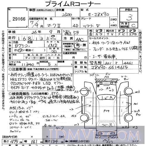 1995 TOYOTA MARK II _V JZX90 - 29166 - USS Tokyo