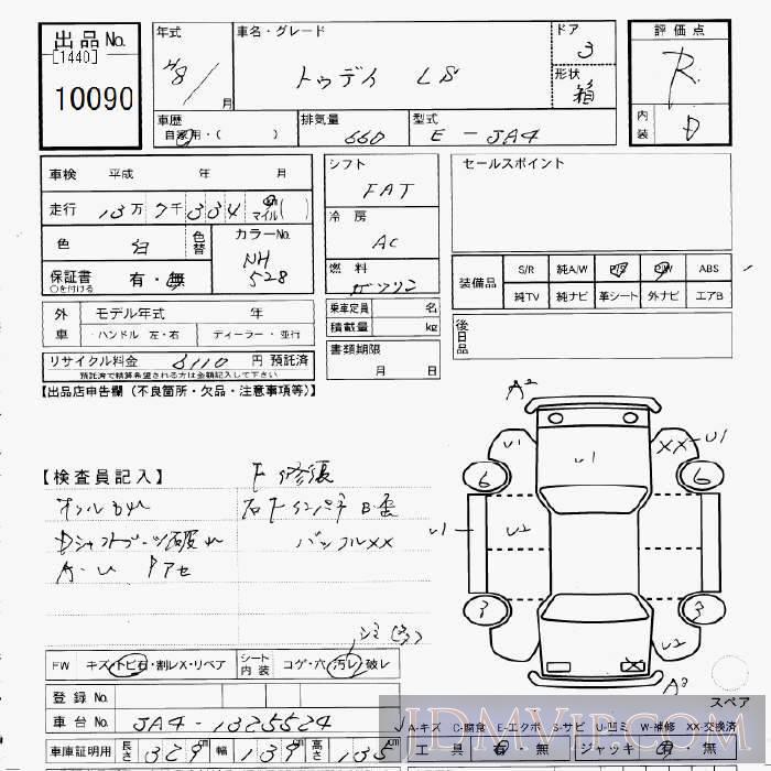 1996 HONDA TODAY LS JA4 - 10090 - JU Gifu