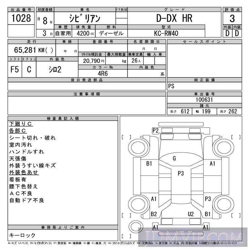 1996 NISSAN SIVILIAN D-DX_HR RW40 - 1028 - CAA Gifu