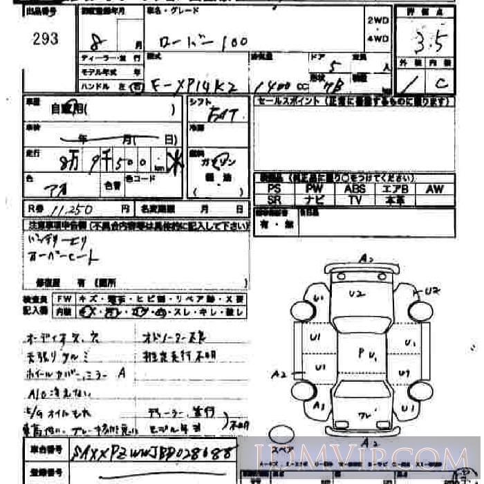 1996 ROVER ROVER 114  XP14K2 - 293 - JU Hiroshima