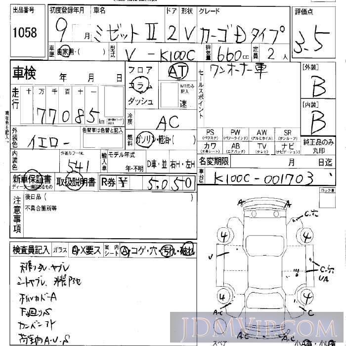 1997 DAIHATSU MIDGET II _D K100C - 1058 - LAA Okayama
