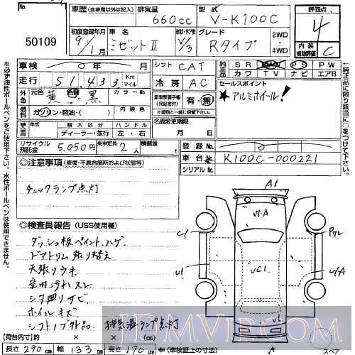 1997 DAIHATSU MIDGET II _R K100C - 50109 - USS Kyushu