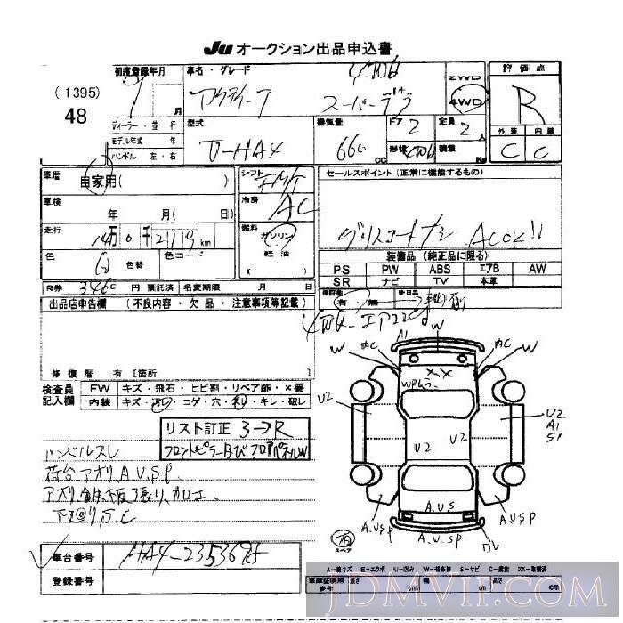 1997 HONDA ACTY TRUCK SDX HA4 - 48 - JU Okinawa
