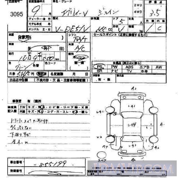 1997 SUZUKI EVERY  DE51V - 3095 - JU Hiroshima