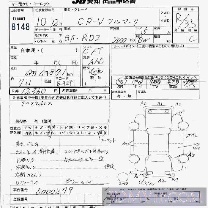 1998 HONDA CR-V  RD2 - 8148 - JU Aichi