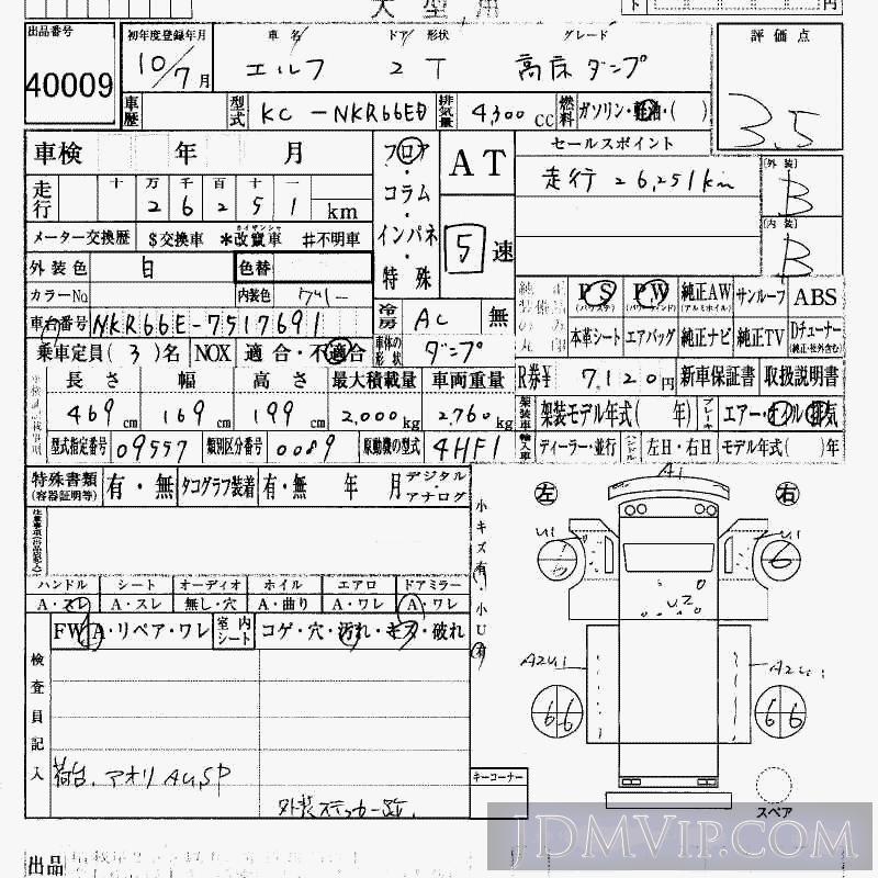1998 ISUZU ELF TRUCK  NKR66ED - 40009 - HAA Kobe
