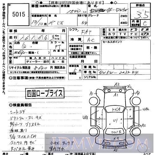 1998 MAZDA DEMIO DW5W - 5015 - USS Okayama