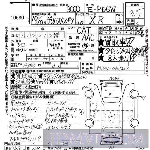 1998 MITSUBISHI DELICA SPACEGEAR XR PD6W - 10680 - USS Kyushu
