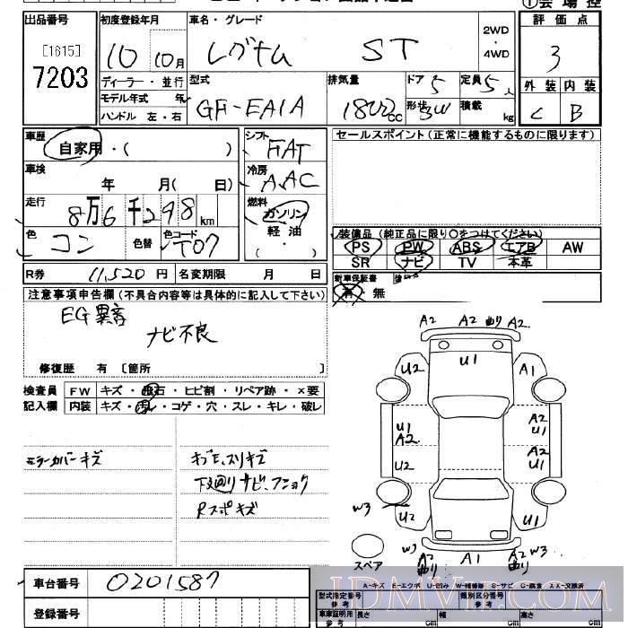 1998 MITSUBISHI LEGNUM ST EA1A - 7203 - JU Saitama
