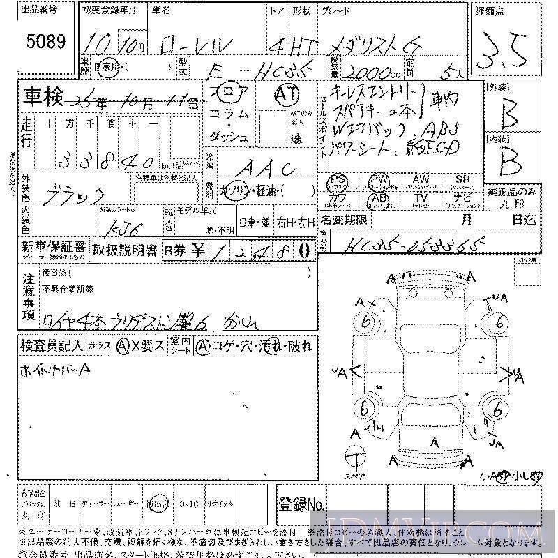 1998 NISSAN LAUREL G HC35 - 5089 - LAA Shikoku