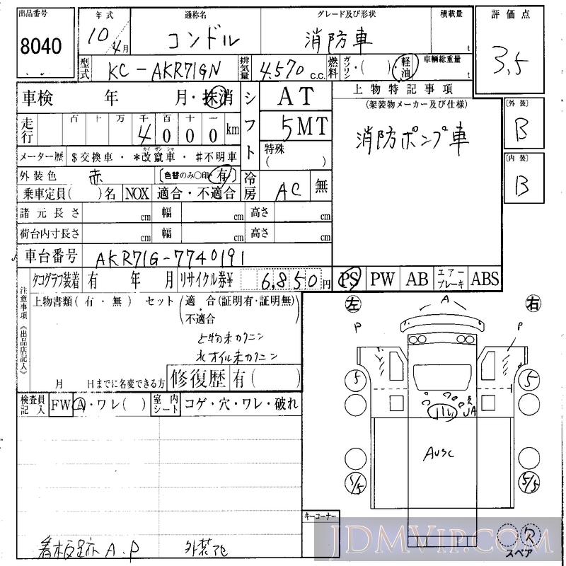 1998 OTHERS CONDOR  AKR71GN - 8040 - IAA Osaka