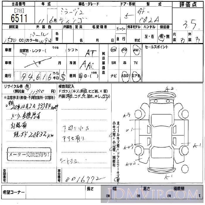 1999 MITSUBISHI DINGO  CQ2A - 6511 - BCN