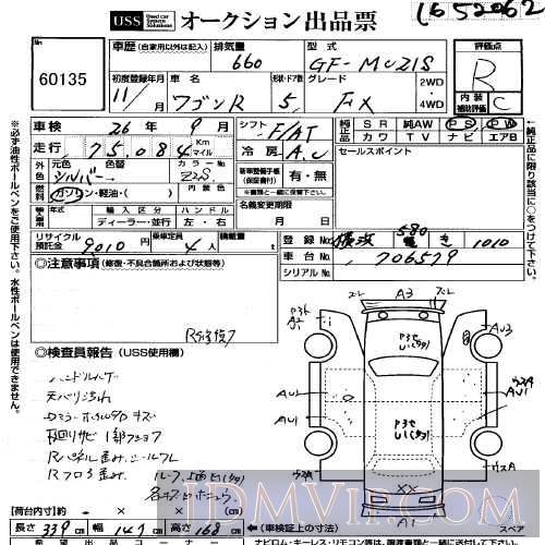 1999 SUZUKI WAGON R FX MC21S - 60135 - USS Yokohama