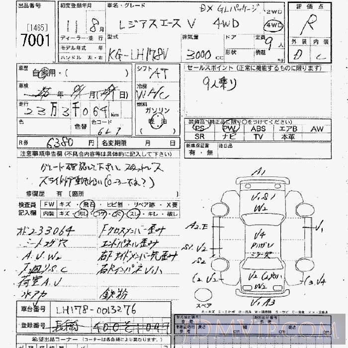 1999 TOYOTA REGIUS ACE 4WD_DX_GL_9 LH178V - 7001 - JU Niigata