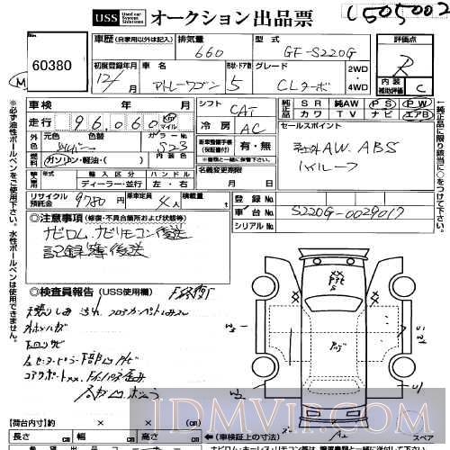 2000 DAIHATSU ATRAI WAGON CL_ S220G - 60380 - USS Yokohama