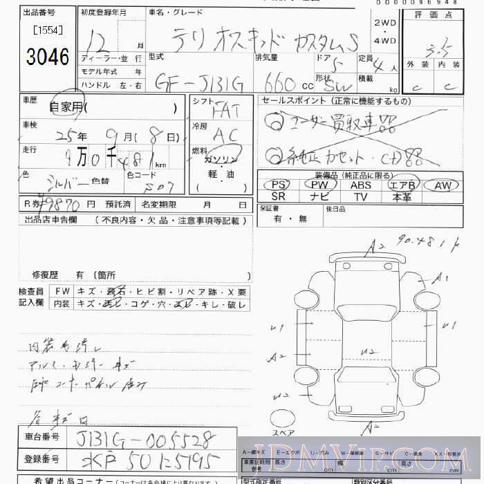 2000 DAIHATSU TERIOS KID S J131G - 3046 - JU Tokyo