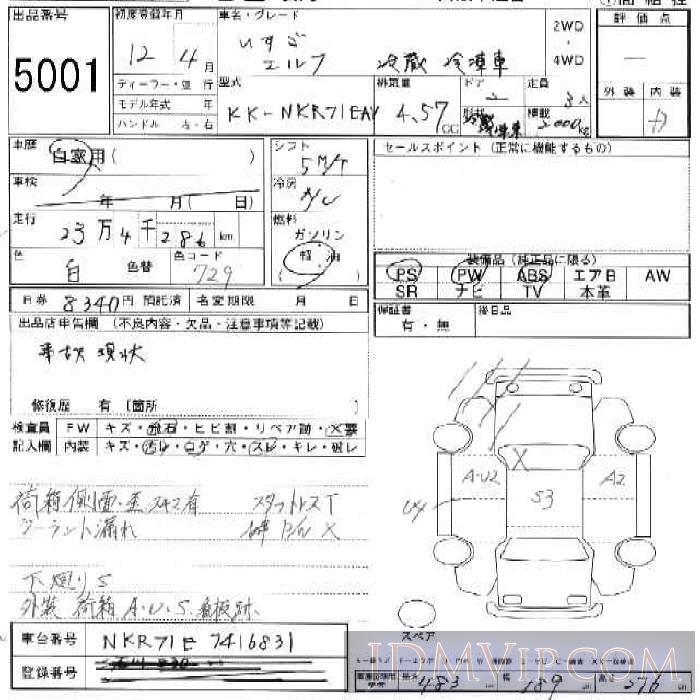 2000 OTHERS ELF 2D_ NKR71EAV - 5001 - JU Ishikawa