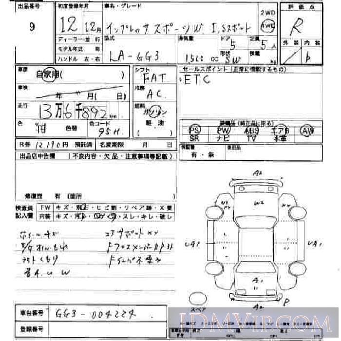 2000 SUBARU IMPREZA IS__4WD GG3 - 9 - JU Hiroshima