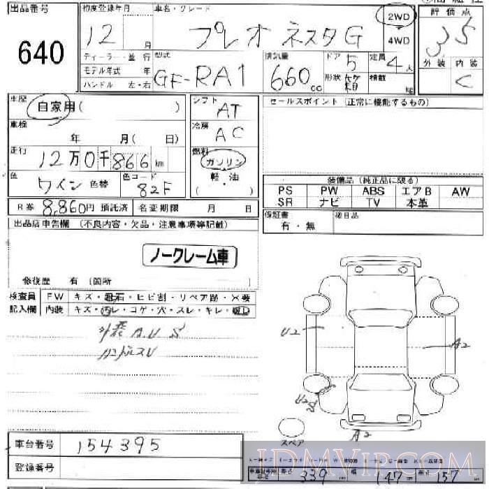 2000 SUBARU PLEO 5D__G RA1 - 640 - JU Ishikawa