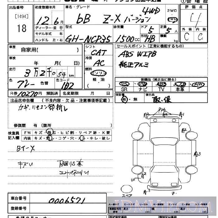 2000 TOYOTA BB 4WD_Z_X_Ver. NCP35 - 18 - JU Miyagi