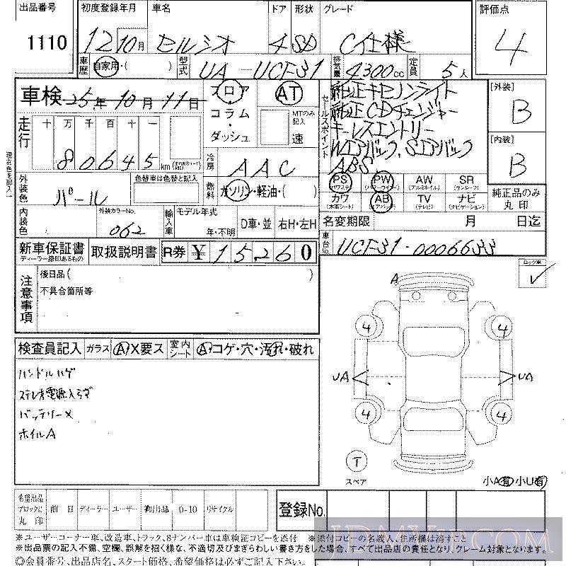 2000 TOYOTA CELSIOR C UCF31 - 1110 - LAA Shikoku