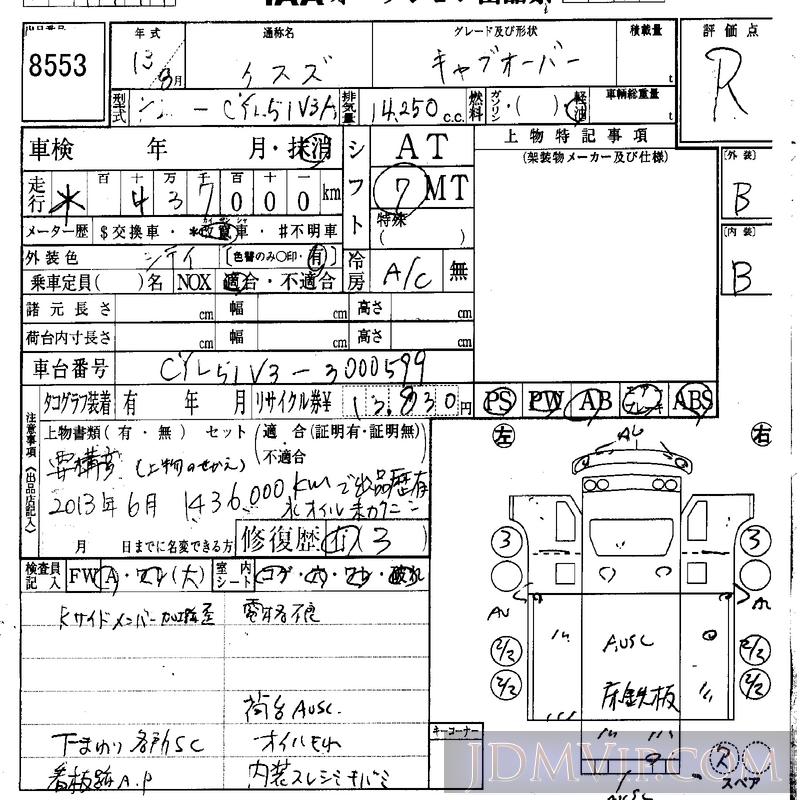 2001 ISUZU ISUZU TRUCK  CYL51V3A - 8553 - IAA Osaka