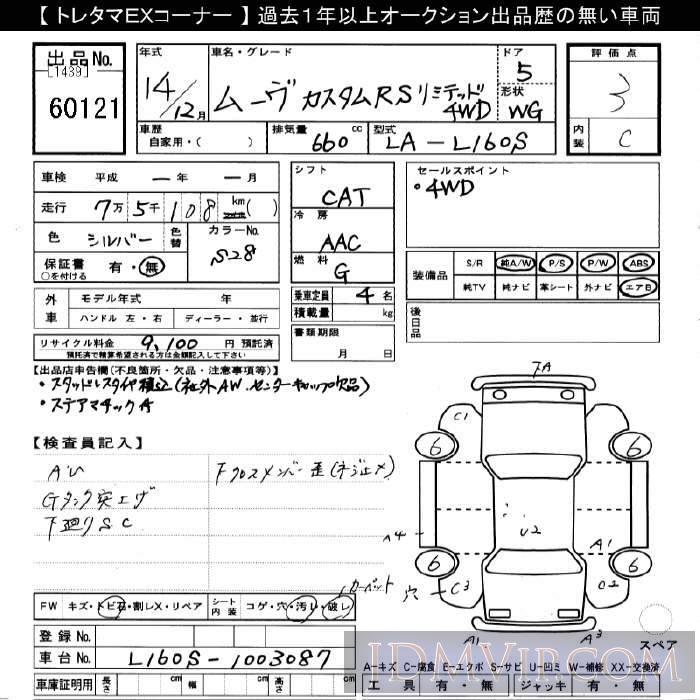 2002 DAIHATSU MOVE 4WD_RS_LTD L160S - 60121 - JU Gifu