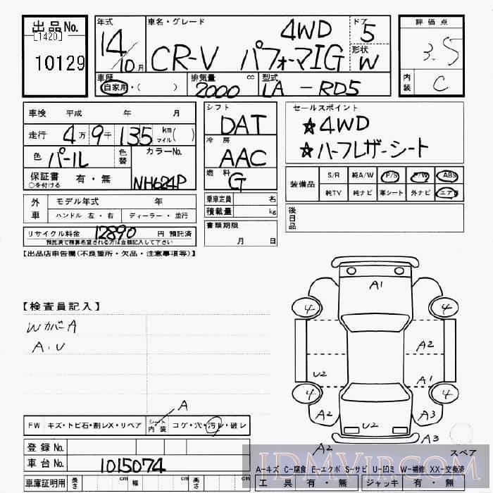 2002 HONDA CR-V 4WD_iG RD5 - 10129 - JU Gifu