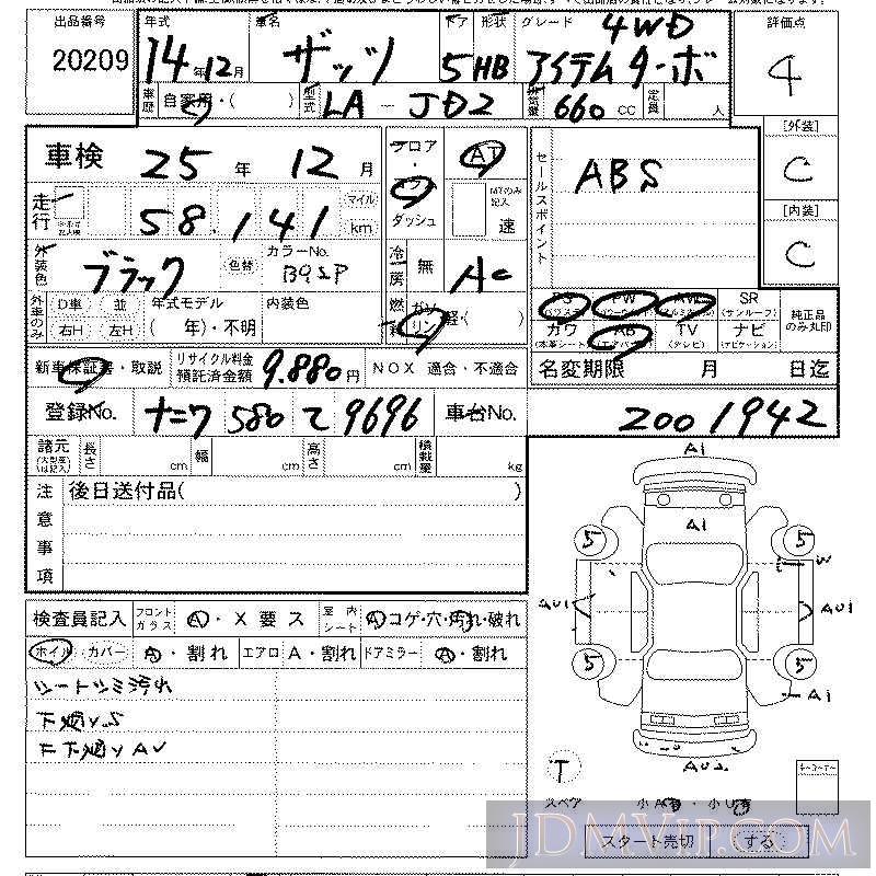 2002 HONDA THATS 4WD_ JD2 - 20209 - LAA Kansai
