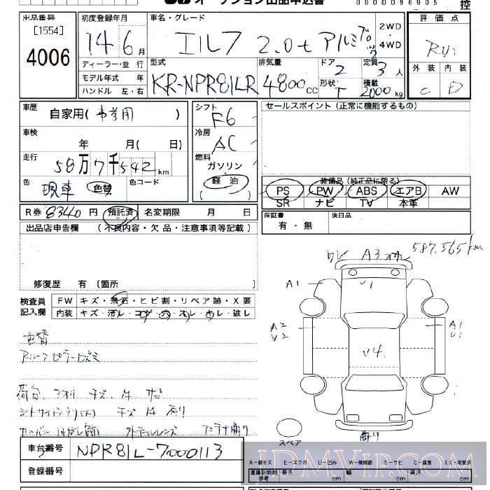 2002 ISUZU ELF TRUCK 2t_ NPR81LR - 4006 - JU Tokyo