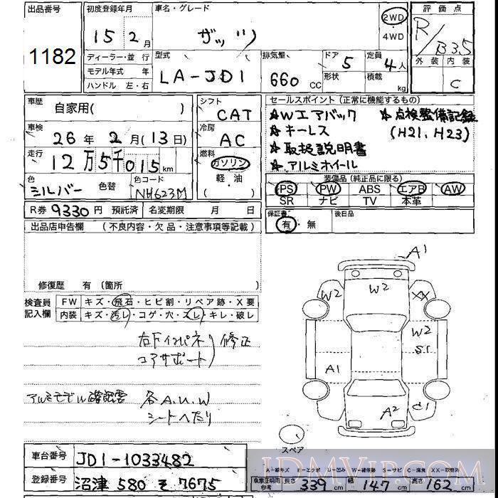 2003 HONDA THATS  JD1 - 1182 - JU Shizuoka