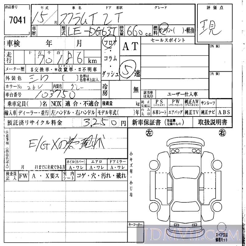 2003 MAZDA SCRUM TRUCK  DG63T - 7041 - IAA Osaka