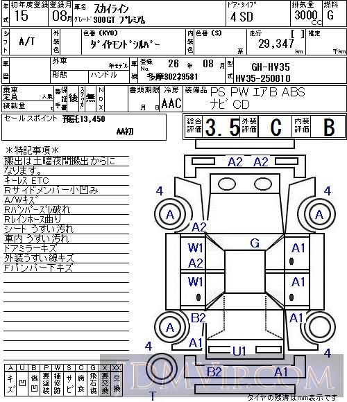 2003 NISSAN SKYLINE 300GT_ HV35 - 4021 - NAA Tokyo