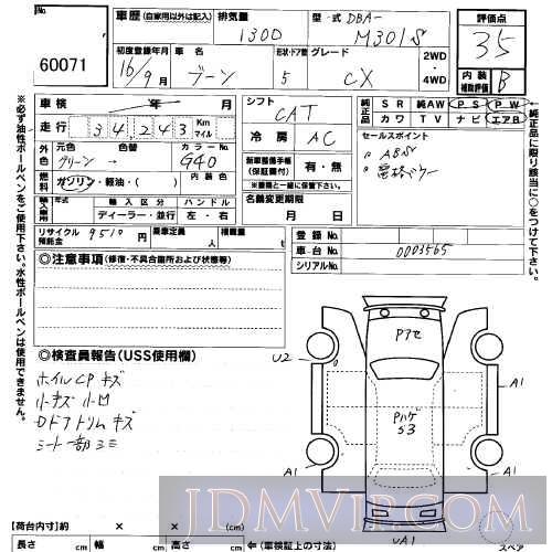 2004 DAIHATSU BOON 1.3CX M301S - 60071 - USS Osaka