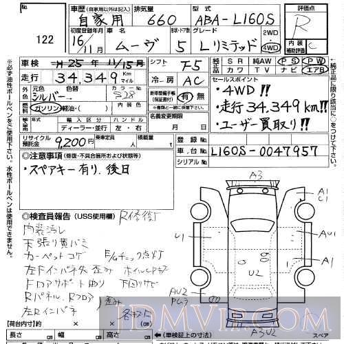 2004 DAIHATSU MOVE L_LTD L160S - 122 - USS Gunma