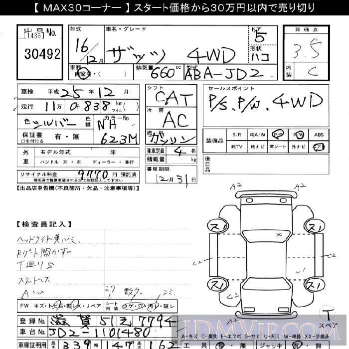 2004 HONDA THATS 4WD JD2 - 30492 - JU Gifu