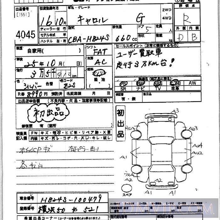 2004 MAZDA CAROL G HB24S - 4045 - JU Kanagawa