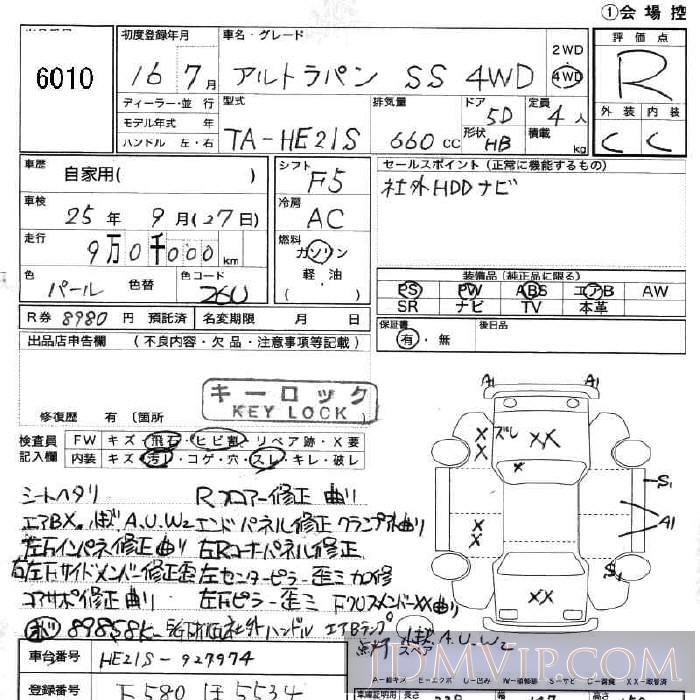 2004 SUZUKI LAPIN SS HE21S - 6010 - JU Fukushima