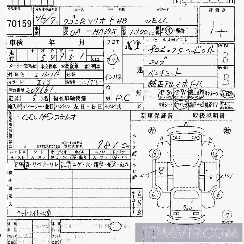 2004 SUZUKI WAGON R WELL MA34S - 70159 - HAA Kobe